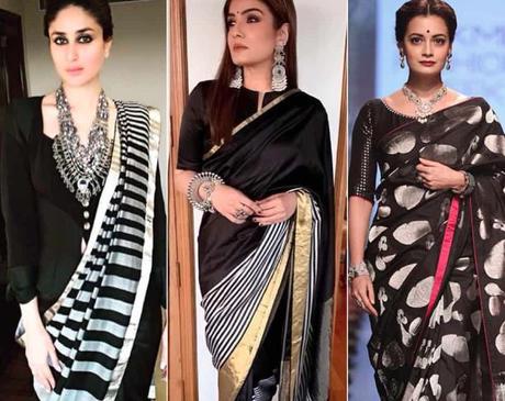 tips to style and accessorize black saree