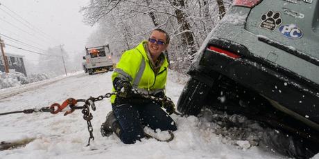 This starchy vegetable isn't always bad for you, new study says 6 Brianna Brooks, owner of Scott Brooks Towing out of Townshend, Vermont, hooks up a vehicle to a flatbed truck at a three-vehicle crash site during a snowstorm on Friday, Dec. 16, 2022.
