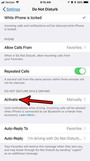 How to Automatically Enable Do Not Disturb While Driving on iPhone 7