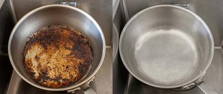 Burned pans are clean like new again with a simple trick 3 Clean a burnt pan