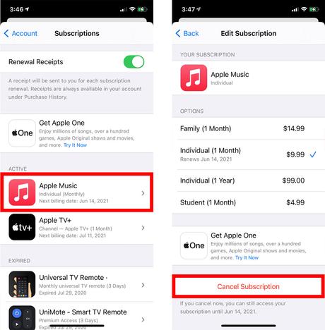 iPhone Subscription Cancellation Instructions
