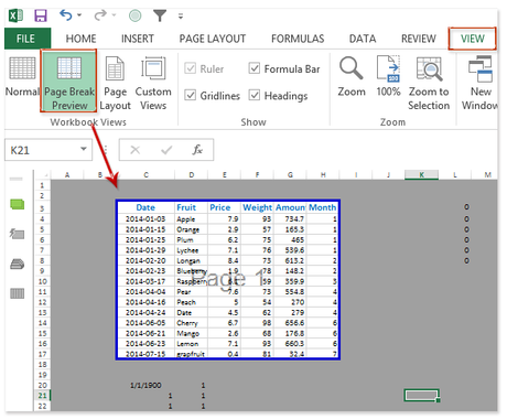 Print Area in Excel/How to Change the Print Area in Excel Print Area in Excel