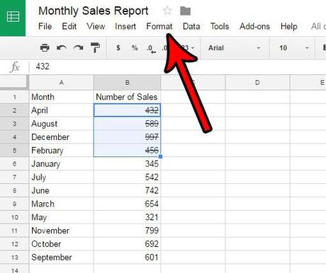 How to Remove Strikethrough in Google Sheets