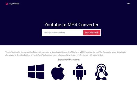 SSYouTube is a tool to download YouTube videos to MP4, also supports FB, TikTok