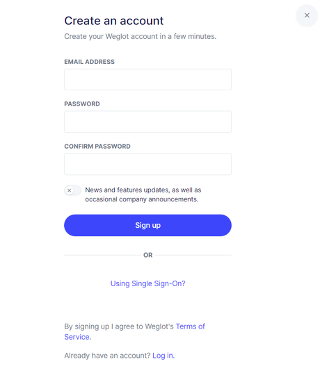 weglot register