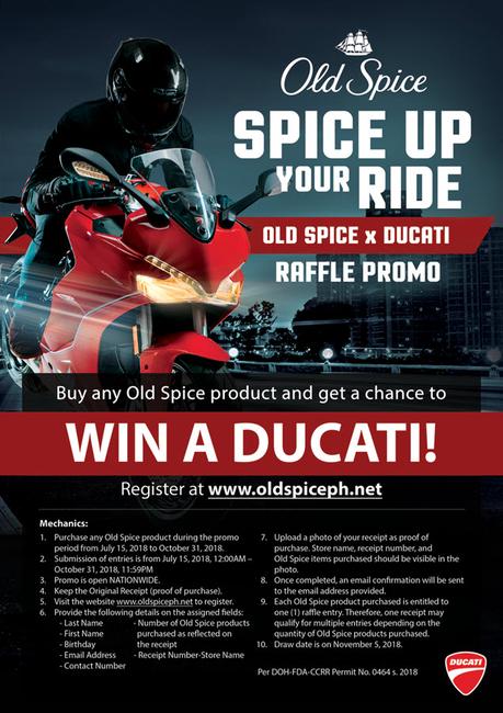 Old Spice and Ducati Motorbike Honor Today’s Man with the Spice Up your Ride Raffle Promo