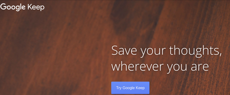 Google Keep- Websites to Create Notes Online