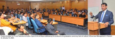 Federal Minister for IT and Telecommunication Syed Amin-ul-Haque encouraged young graduates especially women to become techpreneurs or launch startups in Pakistan