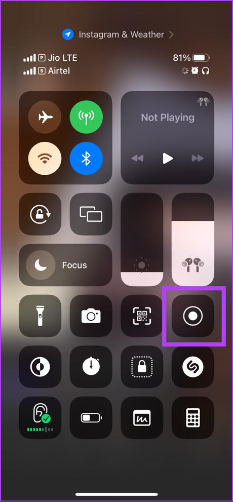 Open Control Center