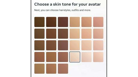 SKin tone for avatars on WhatsApp