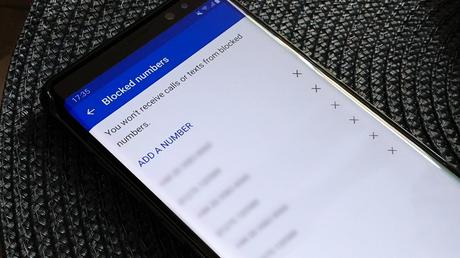 blocked numbers list Android