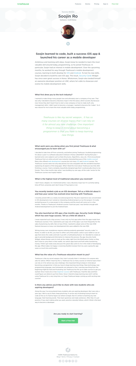 Treehouse Stories Soojin Ro