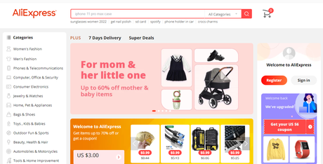 Aliexpress Dropshipping Homepage