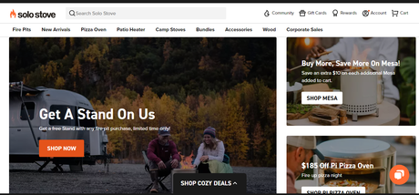 Solo Stove homepage