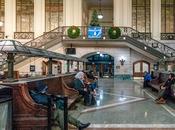 Trains Linear Objects Well. Train Stations Mediate Between Crowds Dispersed Space Passengers Line Trains?