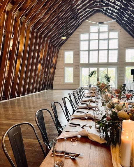 best wedding venues in new jersey barn table setting
