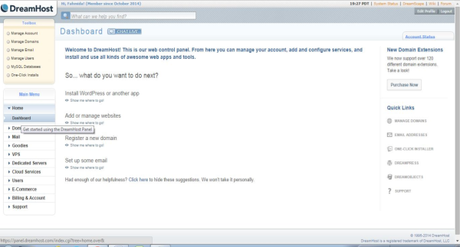 dreamhost-dashboard