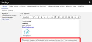 How to add signature in Gmail