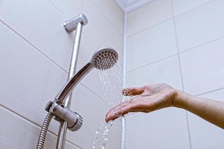 Heat shower water