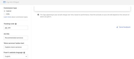 gigs ads widget customization - fiverr affiliate program review
