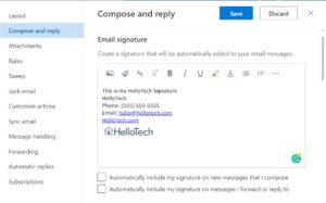 How to make a signature in outlook