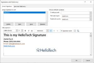 How to make a signature in outlook