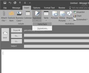 How to make a signature in outlook