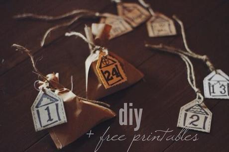 Christmas Calender DIY+ Free Printable gift tags (part1)