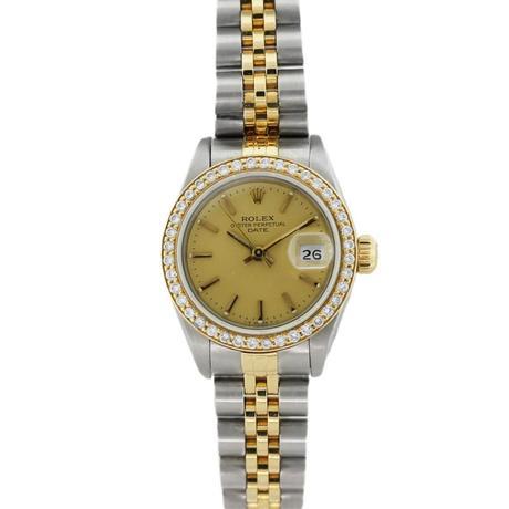 Ladies Rolex Datejust 69173 Two Tone Diamond Bezel Watch
