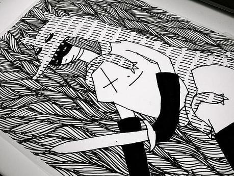 KidAcne SheWolf A Kid Acne   SHE WOLF screenprint now available