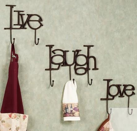 live laugh love wall hook
