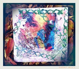 Mixed Media Art using primarily repurposed & upcycled material