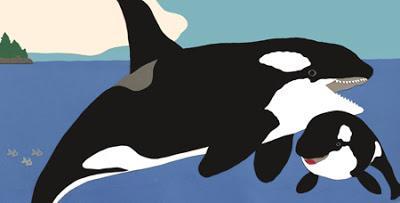 ABFFE Holiday Art Auction: Illustration from A KILLER WHALE'S WORLD Helping Support Free Speech