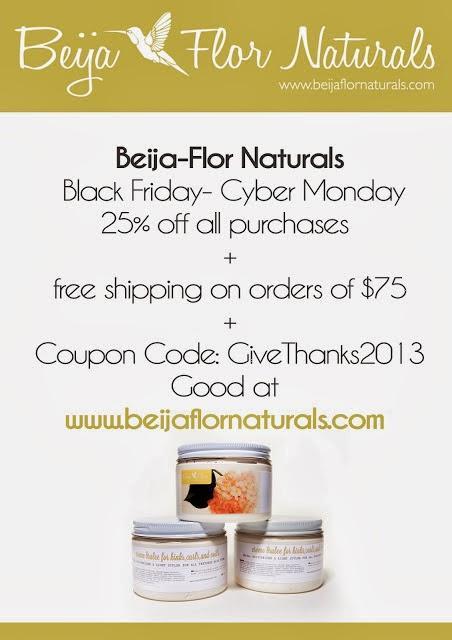 Natural Hair & Beauty 2013 Black Friday | Cyber Monday Deals