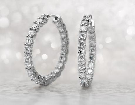 Blue Nile diamond hoops for Black Friday