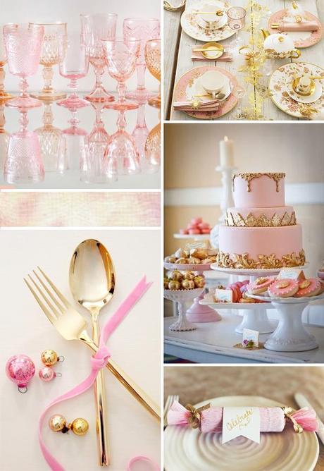 Rose Gold Christmas Tablescape