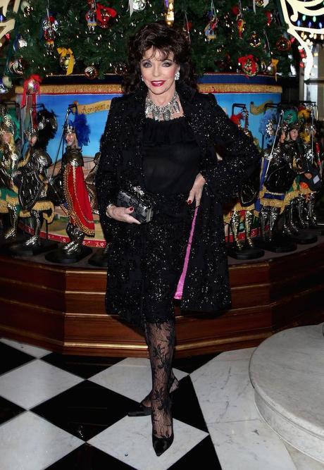  Joan Collins attends Claridge's Christmas Tree By Dolce & Gabbana launch party at Claridge's Hotel on November 26, 2013 in London, England.  (Photo by David M. Benett/Getty Images for Claridge's)