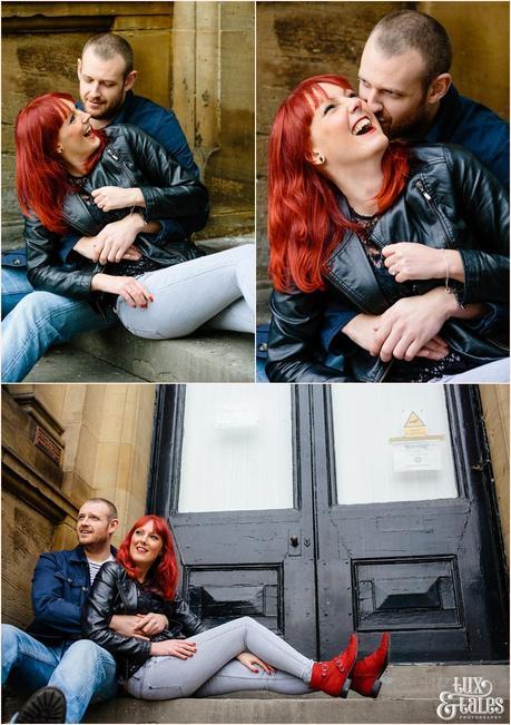 York engagement shoot rock and roll couple