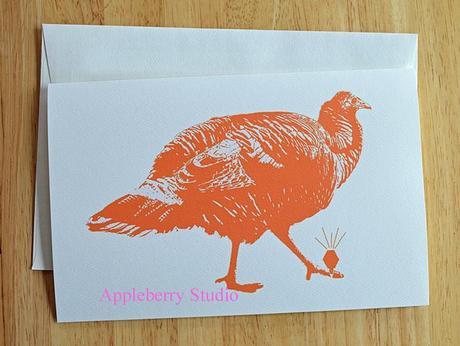 Wild Turkey with Diamond Ring card by Appleberry Studio on Etsy