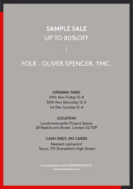 Folk, Oliver Spencer & YMC Sample Sale