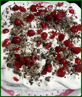 Black forest cake(Schwarzwälder Kirschtorte)(Eggless and alcohol free)