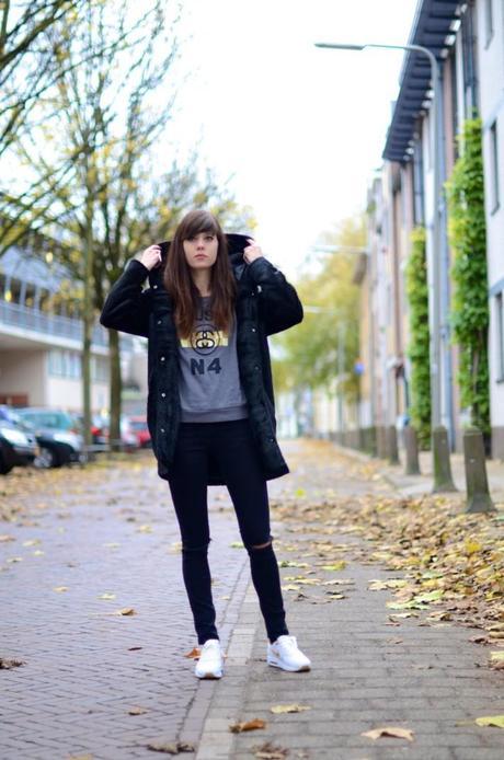 look outfit inspiration nike air max 1 black white