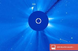 ISON Barely Survives, Debris Trail Widening (Video)