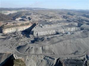 Mountain-top removal coal mining zone.