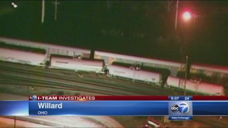 Train derailment in Willard, Ohio