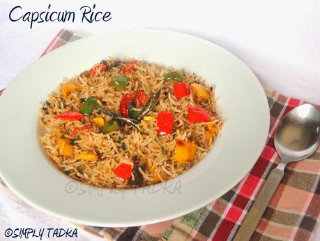 Capsicum Rice | Capsicum Recipes