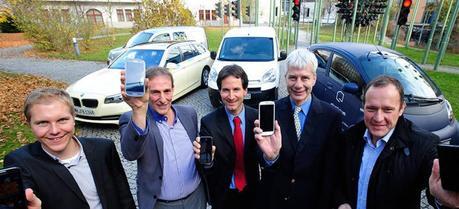 Benedikt Jäger (TUM), Florian Bachmann (Taxi association), Gunnar Heipp (SWM/MVG), Dr. Jürgen Gaulke (Federal Ministry of Economics and Technology), Dr. Wolfgang Christl (Chamber of Crafts)