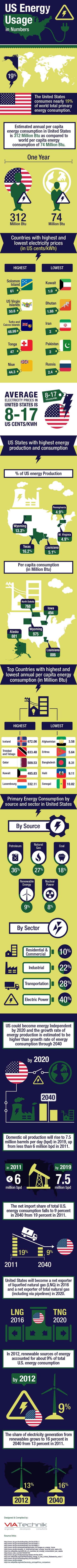 US Energy Usage Infographic