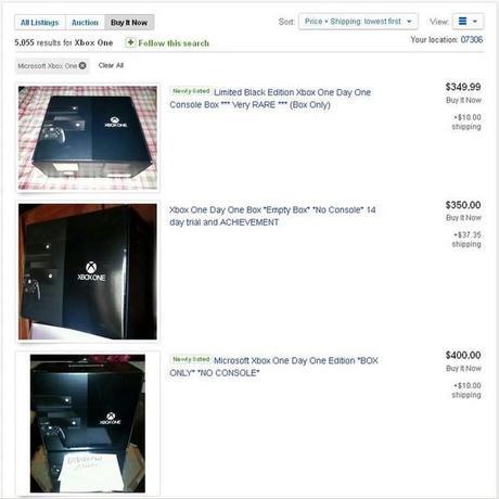 Apparently Empty Xbox One Boxes Worth More Than the Console xbox-boxes-ebay