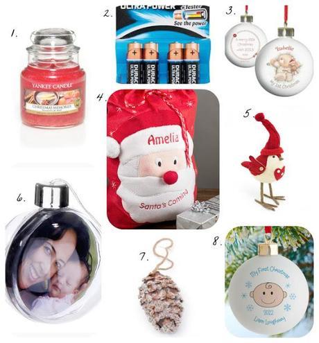 bauble, personalised bauble, my first christmas bauble, personalised santa sack, yankee candles christmas, duracell ultra power, christmas decorations, 